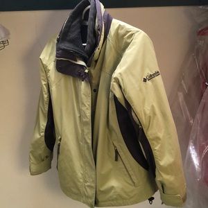 Columbia ski jacket with zip out fleece liner